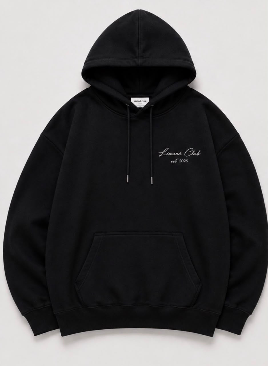 Limoné Club Script Hoodie front